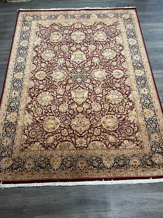 8'x10' indo persian Silk & Wool Hand Knotted Area Rug