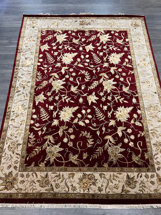 9' X12'1" silk flower Silk & Wool Hand Knotted Area Rug